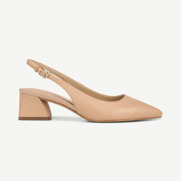 New - Franco Sarto Womens Racer Slingback - Heel Pointed Toe Pump, SZ 6.5 -Beige - Picture 6 of 8